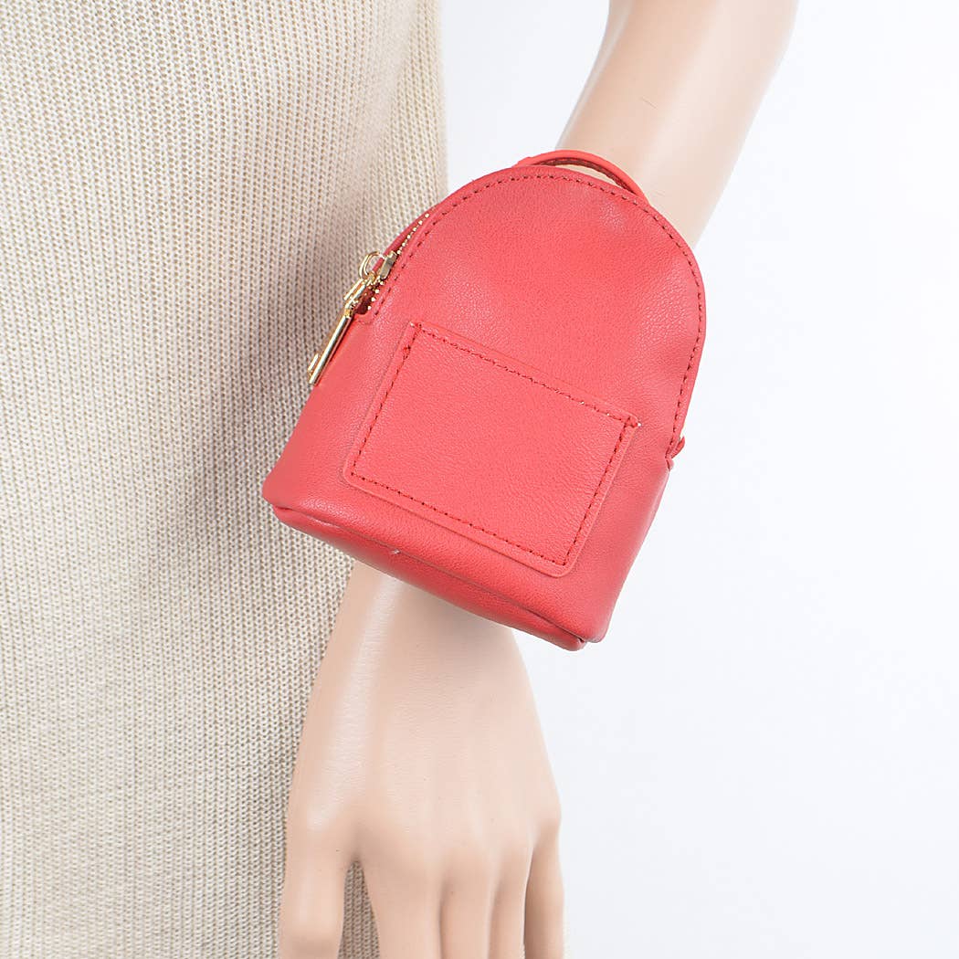 Backpack Shape Mini Bag W/Crossbody Chain