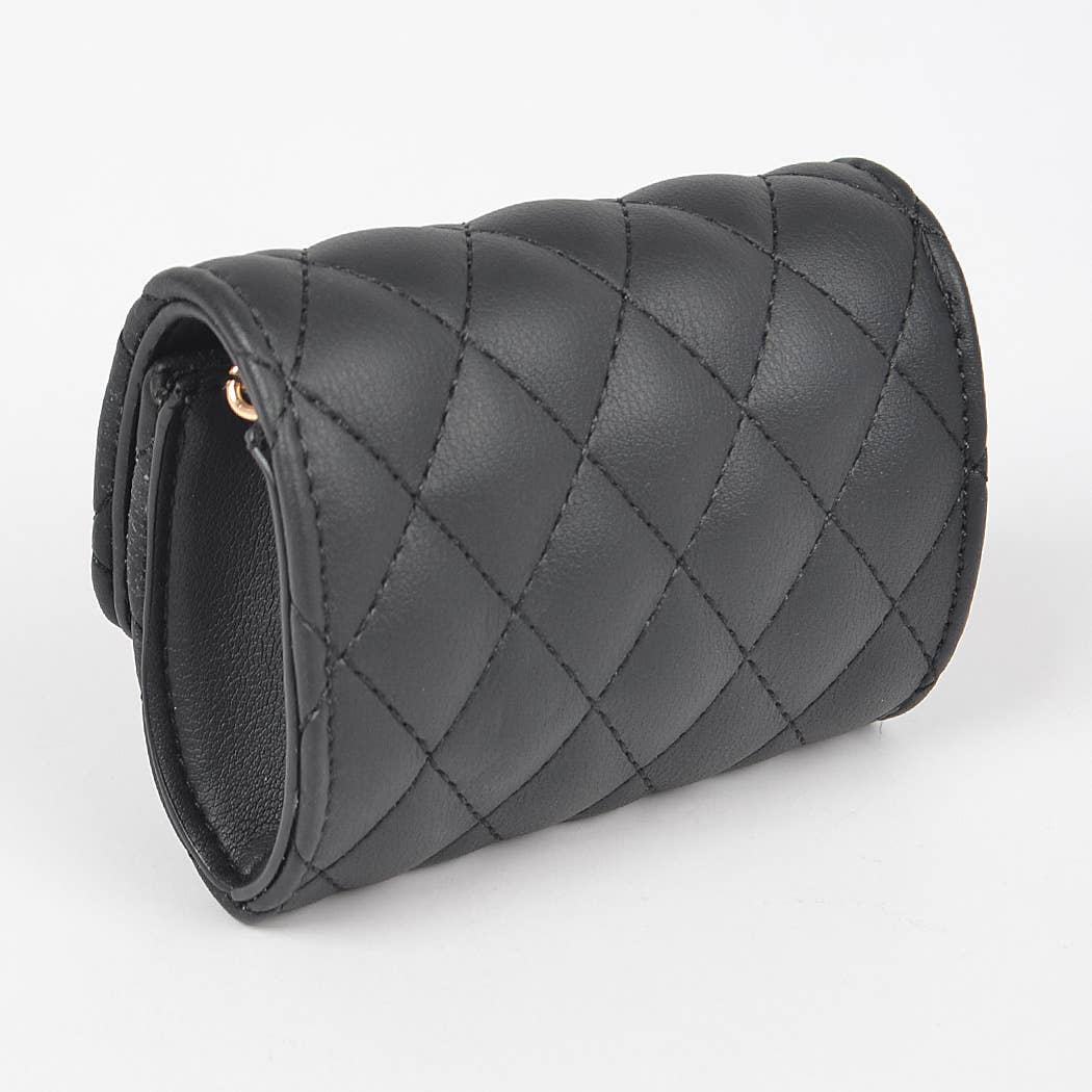 Quilted Mini Bag w/ Chain Belt